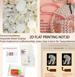 Preview: Diamond Painting Weisser Tiger